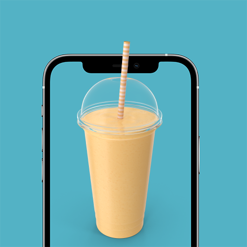 Iphone with a smoothie